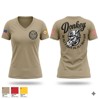 Womens Short Sleeve Vneck Shirt, 206th Sig Co., Army, Teamtime, Team time, sublimation, custom sports apparel, team uniforms, spirit wear, spiritwear, sports uniforms, custom shirts, team store, custom team store, fundraiser sports, apparel fundraiser