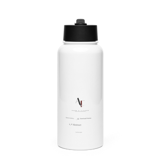Varsity Stainless Steel Water Bottle with a Straw Lid