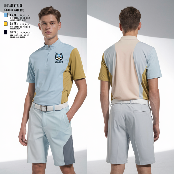 Short Sleeve Quarter Zip Jacket, Sky View Boys Golf, Golf, Teamtime, Team time, sublimation, custom sports apparel, team uniforms, spirit wear, spiritwear, sports uniforms, custom shirts, team store, custom team store, fundraiser sports, apparel fundraiser