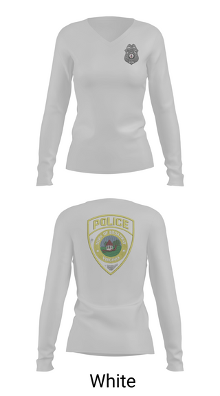 Womens Long Sleeve Vneck Shirt, Broadway Police, Police, Teamtime, Team time, sublimation, custom sports apparel, team uniforms, spirit wear, spiritwear, sports uniforms, custom shirts, team store, custom team store, fundraiser sports, apparel fundraiser