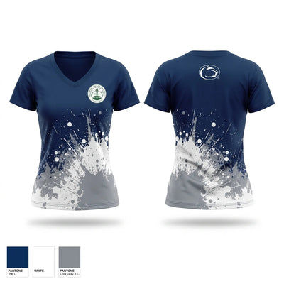 PSU Bass Fishing Women's Short Sleeve V-neck Shirt - 1