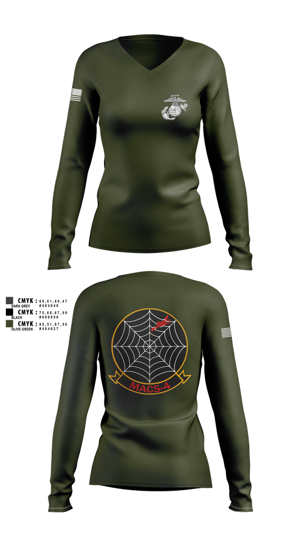 Womens Long Sleeve Vneck Shirt, MACS4, , Teamtime, Team time, sublimation, custom sports apparel, team uniforms, spirit wear, spiritwear, sports uniforms, custom shirts, team store, custom team store, fundraiser sports, apparel fundraiser