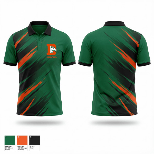 Short Sleeve Performance Polo, Fredrick Douglass High School Broncos, Baseball, Teamtime, Team time, sublimation, custom sports apparel, team uniforms, spirit wear, spiritwear, sports uniforms, custom shirts, team store, custom team store, fundraiser sports, apparel fundraiser