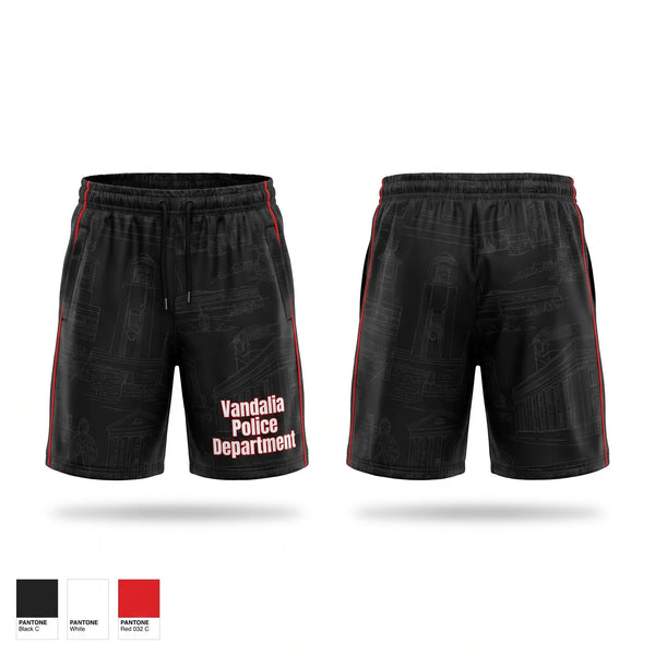 Athletic Shorts With Pockets, Vandalia Police Department, Police, Teamtime, Team time, sublimation, custom sports apparel, team uniforms, spirit wear, spiritwear, sports uniforms, custom shirts, team store, custom team store, fundraiser sports, apparel fundraiser