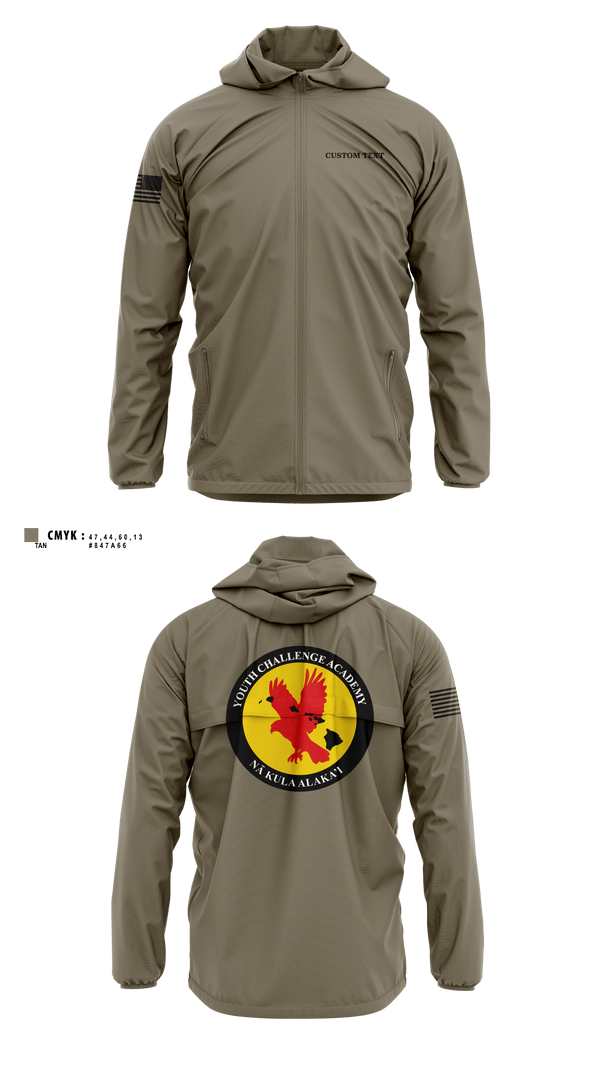 Windbreaker, Youth Challenge Academy, National Guard, Teamtime, Team time, sublimation, custom sports apparel, team uniforms, spirit wear, spiritwear, sports uniforms, custom shirts, team store, custom team store, fundraiser sports, apparel fundraiser