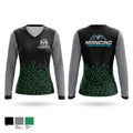 Mancino construction USA Women's Long Sleeve V-neck Shirt - 1