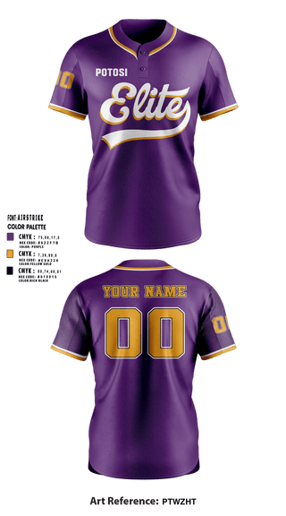 Two Button Softball Jersey, Potosi Elite, Softball, Teamtime, Team time, sublimation, custom sports apparel, team uniforms, spirit wear, spiritwear, sports uniforms, custom shirts, team store, custom team store, fundraiser sports, apparel fundraiser