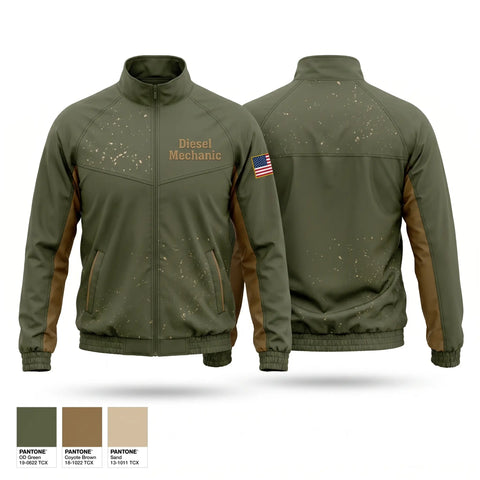 Windbreaker, Diesel mechanic, Army, Teamtime, Team time, sublimation, custom sports apparel, team uniforms, spirit wear, spiritwear, sports uniforms, custom shirts, team store, custom team store, fundraiser sports, apparel fundraiser