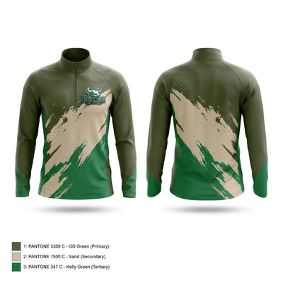 New Milford Bulls Quarter Zip Jacket - 1
