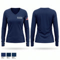 Stony Brook Fire District Women's Long Sleeve V-neck Shirt - 1