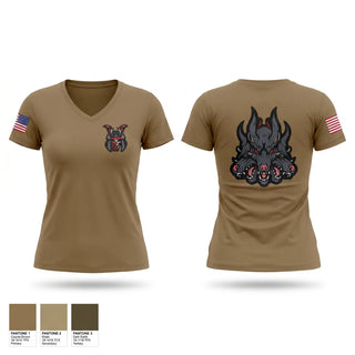 Womens Short Sleeve Vneck Shirt, 14BEB, Army, Teamtime, Team time, sublimation, custom sports apparel, team uniforms, spirit wear, spiritwear, sports uniforms, custom shirts, team store, custom team store, fundraiser sports, apparel fundraiser