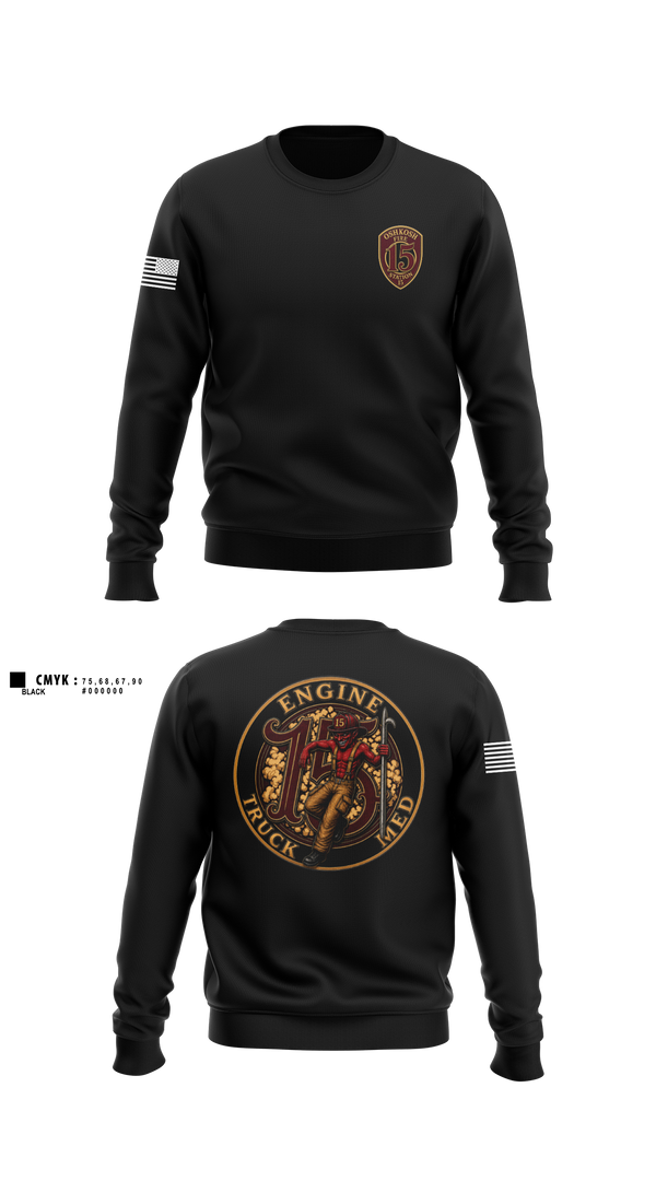 Crew Neck Sweatshirt, Full House, Fire Department, Teamtime, Team time, sublimation, custom sports apparel, team uniforms, spirit wear, spiritwear, sports uniforms, custom shirts, team store, custom team store, fundraiser sports, apparel fundraiser