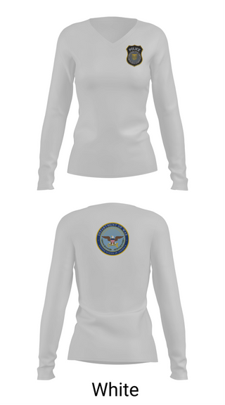 Womens Long Sleeve Vneck Shirt, DEPARTMENT OF THE ARMY CIVILIAN POLICE, Army, Teamtime, Team time, sublimation, custom sports apparel, team uniforms, spirit wear, spiritwear, sports uniforms, custom shirts, team store, custom team store, fundraiser sports, apparel fundraiser