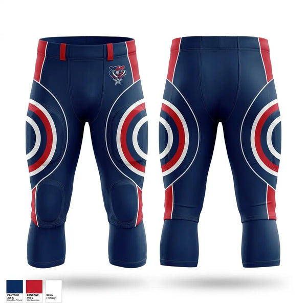 Integrated Football Pants, ALA Patriots, , Teamtime, Team time, sublimation, custom sports apparel, team uniforms, spirit wear, spiritwear, sports uniforms, custom shirts, team store, custom team store, fundraiser sports, apparel fundraiser