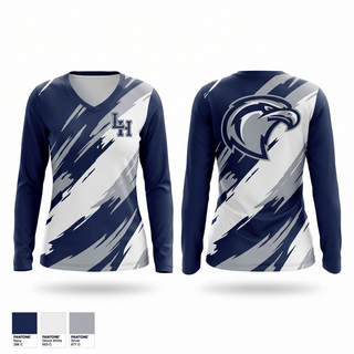 Womens Long Sleeve Vneck Shirt, Lake Howell, Men's Lacrosse, Teamtime, Team time, sublimation, custom sports apparel, team uniforms, spirit wear, spiritwear, sports uniforms, custom shirts, team store, custom team store, fundraiser sports, apparel fundraiser