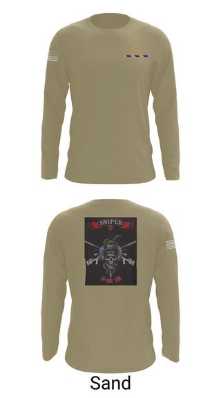 Long Sleeve Performance Shirt, 5-20 Infantry, Sniper section, Army, Teamtime, Team time, sublimation, custom sports apparel, team uniforms, spirit wear, spiritwear, sports uniforms, custom shirts, team store, custom team store, fundraiser sports, apparel fundraiser