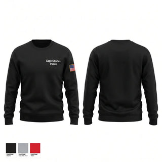 Crew Neck Sweatshirt, Cape Charles Police, Police, Teamtime, Team time, sublimation, custom sports apparel, team uniforms, spirit wear, spiritwear, sports uniforms, custom shirts, team store, custom team store, fundraiser sports, apparel fundraiser
