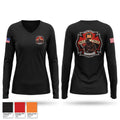 Marion Rural Fire Department Women's Long Sleeve V-neck Shirt - 1