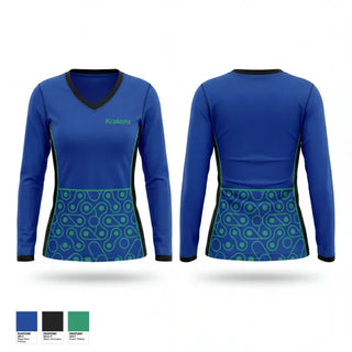Womens Long Sleeve Vneck Shirt, Krakens, Swimming, Teamtime, Team time, sublimation, custom sports apparel, team uniforms, spirit wear, spiritwear, sports uniforms, custom shirts, team store, custom team store, fundraiser sports, apparel fundraiser