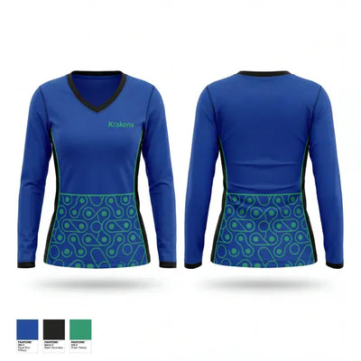Krakens 7794713 Women's Long Sleeve V-neck Shirt - 1