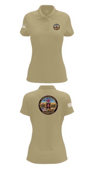 Womens Short Sleeve Performance Polo, 387th Medical Logistics Company, Army, Teamtime, Team time, sublimation, custom sports apparel, team uniforms, spirit wear, spiritwear, sports uniforms, custom shirts, team store, custom team store, fundraiser sports, apparel fundraiser