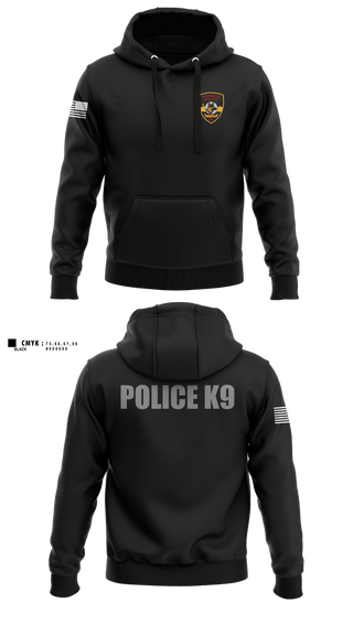 Hoodie, Roanoke K9, Police, Teamtime, Team time, sublimation, custom sports apparel, team uniforms, spirit wear, spiritwear, sports uniforms, custom shirts, team store, custom team store, fundraiser sports, apparel fundraiser
