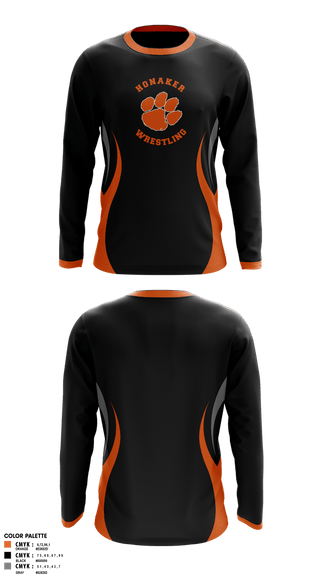 Long Sleeve Performance Shirt, Honaker Tigers, Wrestling, Teamtime, Team time, sublimation, custom sports apparel, team uniforms, spirit wear, spiritwear, sports uniforms, custom shirts, team store, custom team store, fundraiser sports, apparel fundraiser