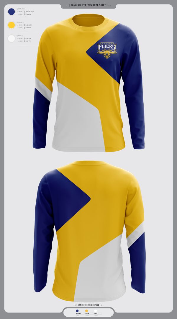Long Sleeve Performance Shirt, Clyde Fliers, Golf, Teamtime, Team time, sublimation, custom sports apparel, team uniforms, spirit wear, spiritwear, sports uniforms, custom shirts, team store, custom team store, fundraiser sports, apparel fundraiser