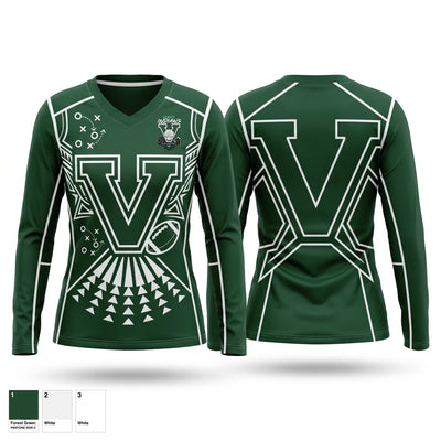 Venice High School Indians 24532385 Women's Long Sleeve V-neck Shirt - 1