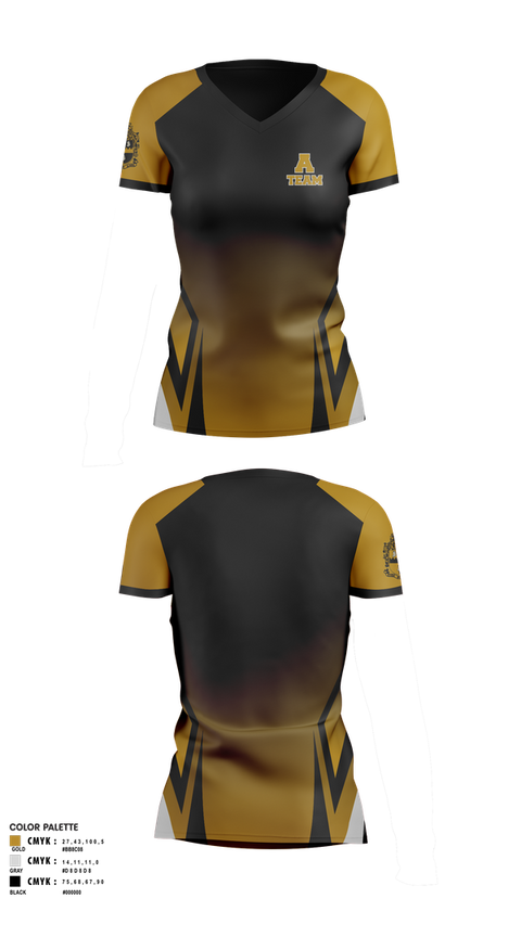Womens Short Sleeve Vneck Shirt, A- Team Step, Spirit Store, Teamtime, Team time, sublimation, custom sports apparel, team uniforms, spirit wear, spiritwear, sports uniforms, custom shirts, team store, custom team store, fundraiser sports, apparel fundraiser