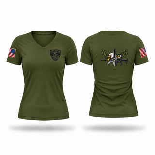 Womens Short Sleeve Vneck Shirt, LOWNDES COUNTY SHERIFF'S OFFICE, Police, Teamtime, Team time, sublimation, custom sports apparel, team uniforms, spirit wear, spiritwear, sports uniforms, custom shirts, team store, custom team store, fundraiser sports, apparel fundraiser