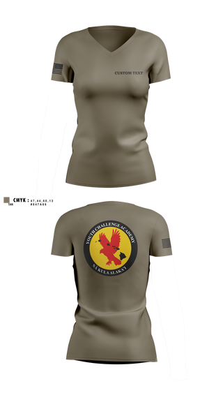 Womens Short Sleeve Vneck Shirt, Youth Challenge Academy, National Guard, Teamtime, Team time, sublimation, custom sports apparel, team uniforms, spirit wear, spiritwear, sports uniforms, custom shirts, team store, custom team store, fundraiser sports, apparel fundraiser