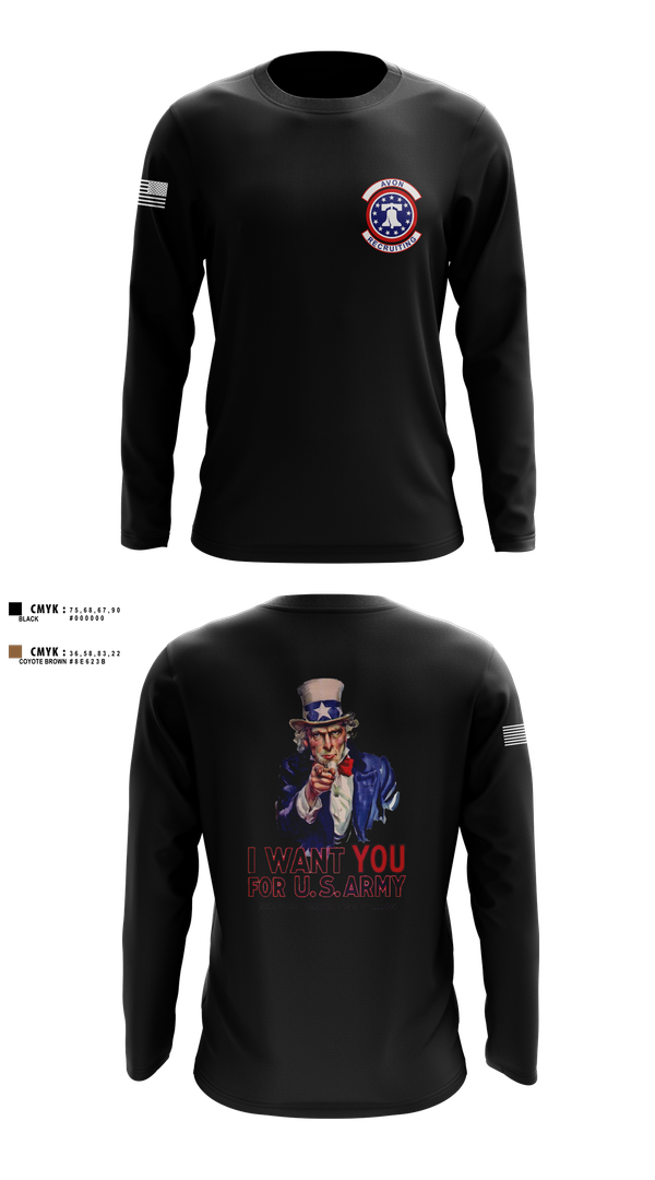 Long Sleeve Performance Shirt, US Army I Want You, Army, Teamtime, Team time, sublimation, custom sports apparel, team uniforms, spirit wear, spiritwear, sports uniforms, custom shirts, team store, custom team store, fundraiser sports, apparel fundraiser