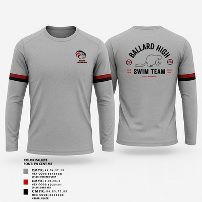 Ballard High School Girls Swim and Dive 84596009 Long Sleeve Performance Shirt 1