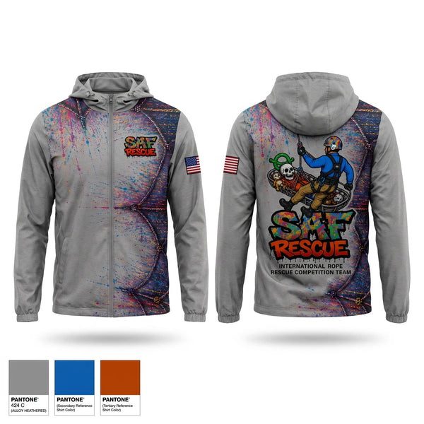 Windbreaker, VooDoo RESCUE, Fire Department, Teamtime, Team time, sublimation, custom sports apparel, team uniforms, spirit wear, spiritwear, sports uniforms, custom shirts, team store, custom team store, fundraiser sports, apparel fundraiser