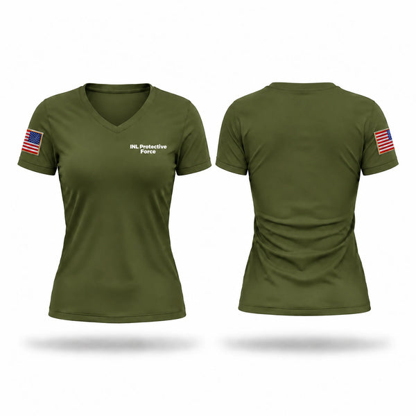 INL Protective Force Women's Short Sleeve V-neck Shirt - 1