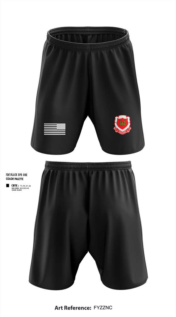 Athletic Shorts With Pockets, 230th Engineering Vertical Construction Company, , Teamtime, Team time, sublimation, custom sports apparel, team uniforms, spirit wear, spiritwear, sports uniforms, custom shirts, team store, custom team store, fundraiser sports, apparel fundraiser