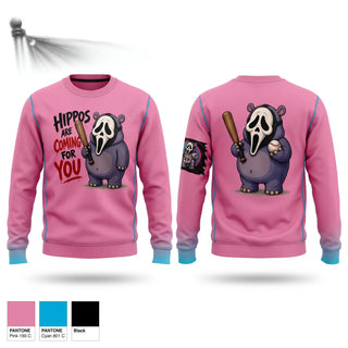 Crew Neck Sweatshirt, Halloween hippos, Baseball, Teamtime, Team time, sublimation, custom sports apparel, team uniforms, spirit wear, spiritwear, sports uniforms, custom shirts, team store, custom team store, fundraiser sports, apparel fundraiser