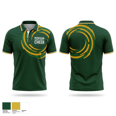 Muskegon Catholic Central Cheer Short Sleeve Performance Polo - 3