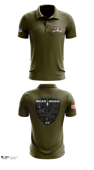 Short Sleeve Performance Polo, MCAS Miramar Military Working Dog Section, Marines, Teamtime, Team time, sublimation, custom sports apparel, team uniforms, spirit wear, spiritwear, sports uniforms, custom shirts, team store, custom team store, fundraiser sports, apparel fundraiser