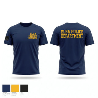 Old School Cotton Feel Shirt, Elba Police Department, Police, Teamtime, Team time, sublimation, custom sports apparel, team uniforms, spirit wear, spiritwear, sports uniforms, custom shirts, team store, custom team store, fundraiser sports, apparel fundraiser