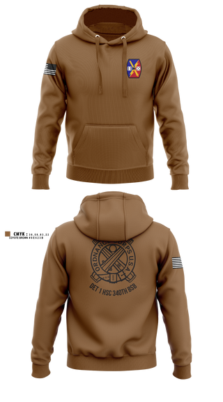 Hoodie, DET 1 HSC 340TH BSB, Army, Teamtime, Team time, sublimation, custom sports apparel, team uniforms, spirit wear, spiritwear, sports uniforms, custom shirts, team store, custom team store, fundraiser sports, apparel fundraiser