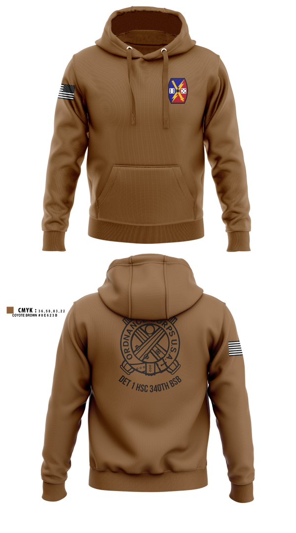 Hoodie, DET 1 HSC 340TH BSB, Army, Teamtime, Team time, sublimation, custom sports apparel, team uniforms, spirit wear, spiritwear, sports uniforms, custom shirts, team store, custom team store, fundraiser sports, apparel fundraiser
