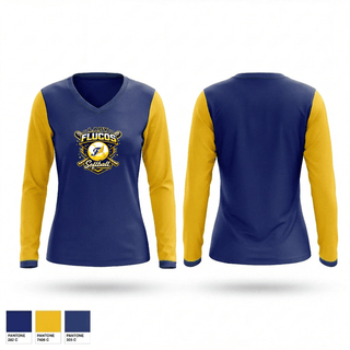 Womens Long Sleeve Vneck Shirt, Fluvanna Middle School Softball, Softball, Teamtime, Team time, sublimation, custom sports apparel, team uniforms, spirit wear, spiritwear, sports uniforms, custom shirts, team store, custom team store, fundraiser sports, apparel fundraiser