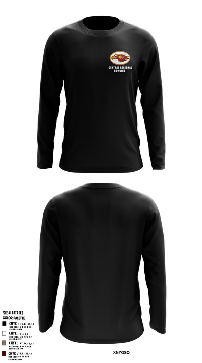 Central Regional High School Bowling 42780139 Long Sleeve Performance Shirt 4