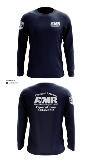 Long Sleeve Performance Shirt, AMR  Central Arizona Operations, EMS/EMT, Teamtime, Team time, sublimation, custom sports apparel, team uniforms, spirit wear, spiritwear, sports uniforms, custom shirts, team store, custom team store, fundraiser sports, apparel fundraiser