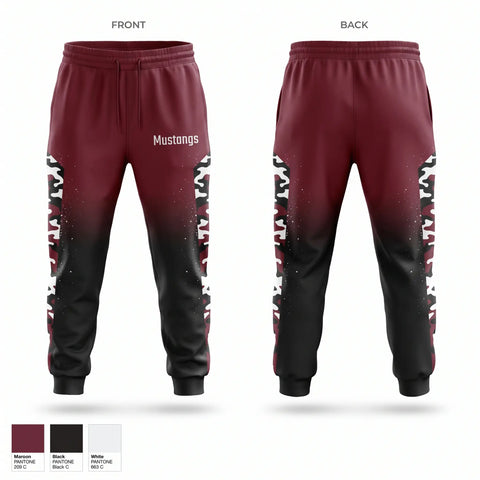 Sweatpants, Mustangs, Women's Basketball, Teamtime, Team time, sublimation, custom sports apparel, team uniforms, spirit wear, spiritwear, sports uniforms, custom shirts, team store, custom team store, fundraiser sports, apparel fundraiser