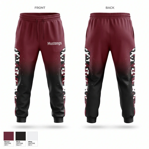 Sweatpants, Mustangs, Women's Basketball, Teamtime, Team time, sublimation, custom sports apparel, team uniforms, spirit wear, spiritwear, sports uniforms, custom shirts, team store, custom team store, fundraiser sports, apparel fundraiser