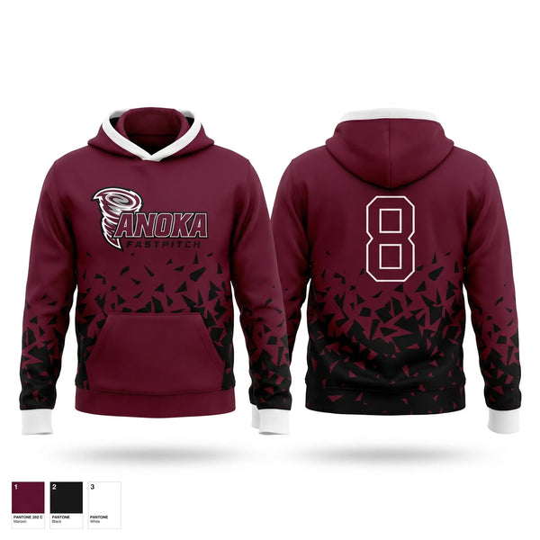 Hoodie, Anoka Tornadoes, Softball, Teamtime, Team time, sublimation, custom sports apparel, team uniforms, spirit wear, spiritwear, sports uniforms, custom shirts, team store, custom team store, fundraiser sports, apparel fundraiser