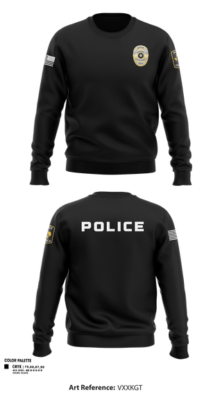 Crew Neck Sweatshirt, Police, Police, Teamtime, Team time, sublimation, custom sports apparel, team uniforms, spirit wear, spiritwear, sports uniforms, custom shirts, team store, custom team store, fundraiser sports, apparel fundraiser